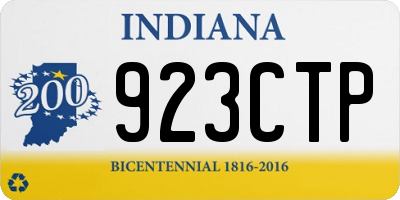 IN license plate 923CTP