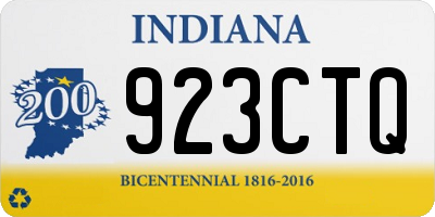 IN license plate 923CTQ