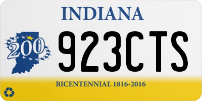 IN license plate 923CTS