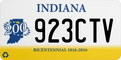 IN license plate 923CTV