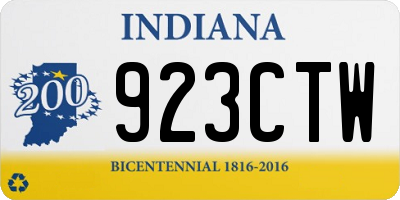 IN license plate 923CTW