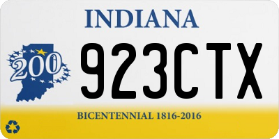 IN license plate 923CTX