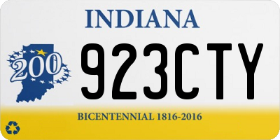 IN license plate 923CTY