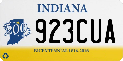 IN license plate 923CUA