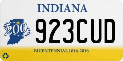 IN license plate 923CUD