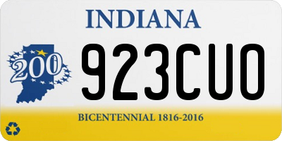 IN license plate 923CUO
