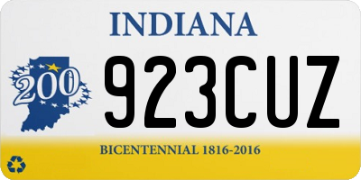 IN license plate 923CUZ