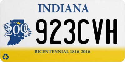 IN license plate 923CVH