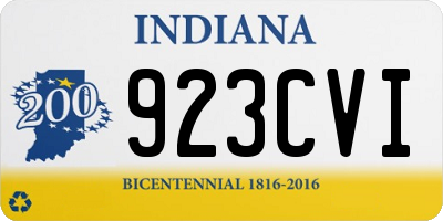 IN license plate 923CVI