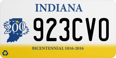 IN license plate 923CVO