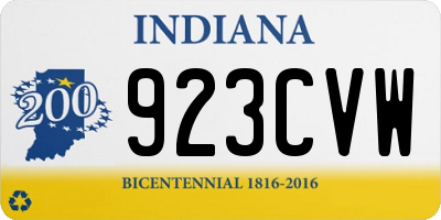 IN license plate 923CVW