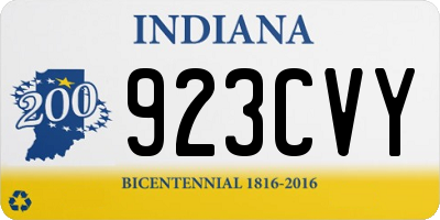 IN license plate 923CVY
