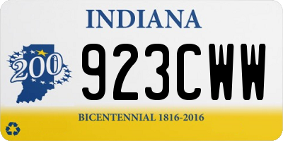 IN license plate 923CWW