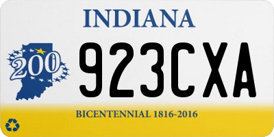 IN license plate 923CXA