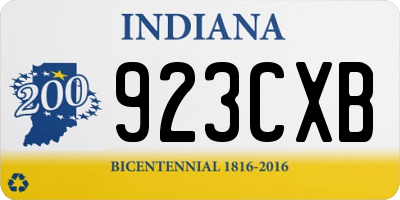 IN license plate 923CXB