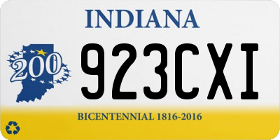 IN license plate 923CXI
