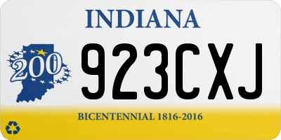 IN license plate 923CXJ
