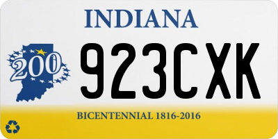 IN license plate 923CXK