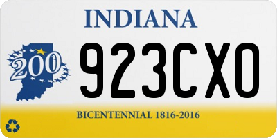 IN license plate 923CXO