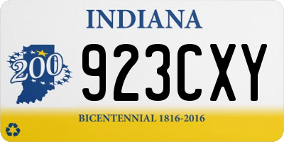 IN license plate 923CXY