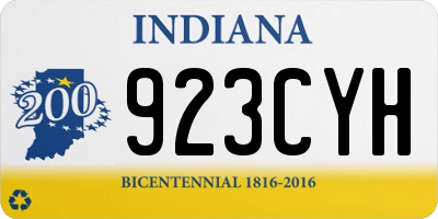 IN license plate 923CYH