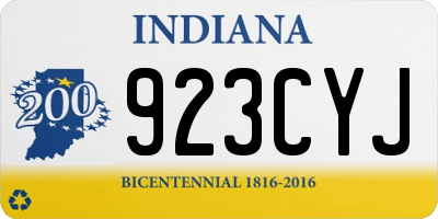 IN license plate 923CYJ