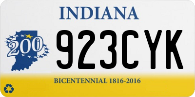 IN license plate 923CYK