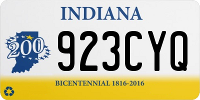 IN license plate 923CYQ
