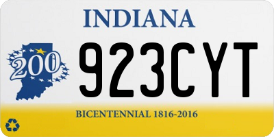 IN license plate 923CYT