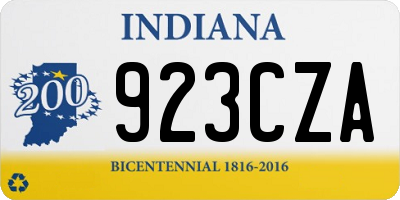 IN license plate 923CZA