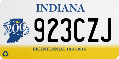 IN license plate 923CZJ