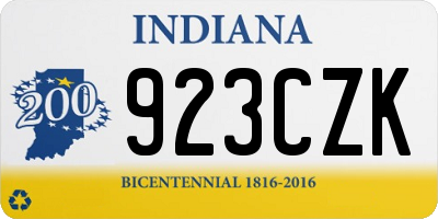 IN license plate 923CZK