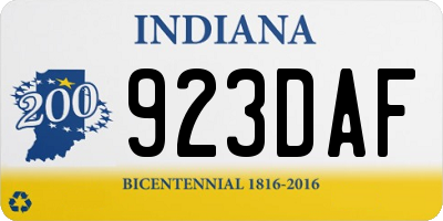IN license plate 923DAF