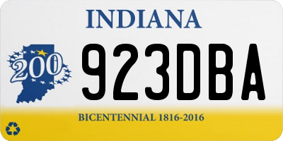 IN license plate 923DBA