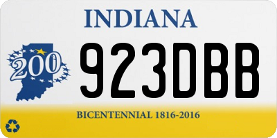 IN license plate 923DBB