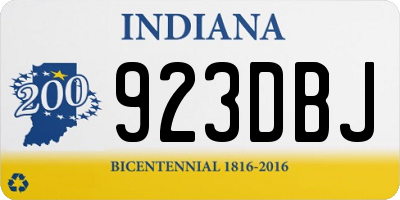 IN license plate 923DBJ