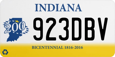 IN license plate 923DBV