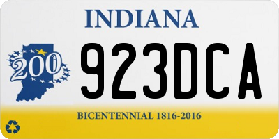 IN license plate 923DCA