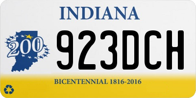 IN license plate 923DCH