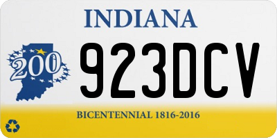 IN license plate 923DCV