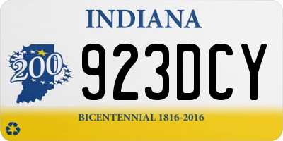 IN license plate 923DCY