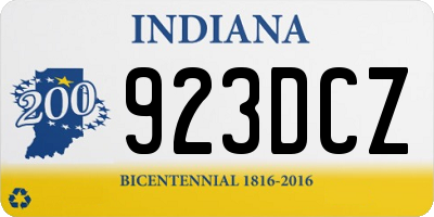 IN license plate 923DCZ