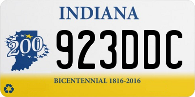 IN license plate 923DDC