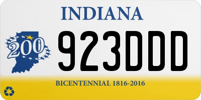 IN license plate 923DDD