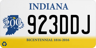 IN license plate 923DDJ