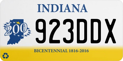 IN license plate 923DDX
