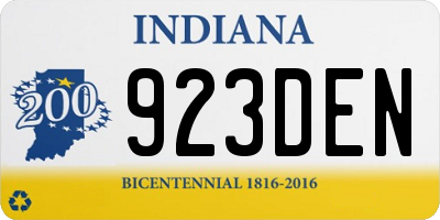 IN license plate 923DEN