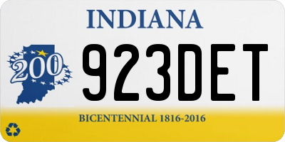 IN license plate 923DET