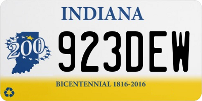 IN license plate 923DEW