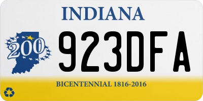 IN license plate 923DFA